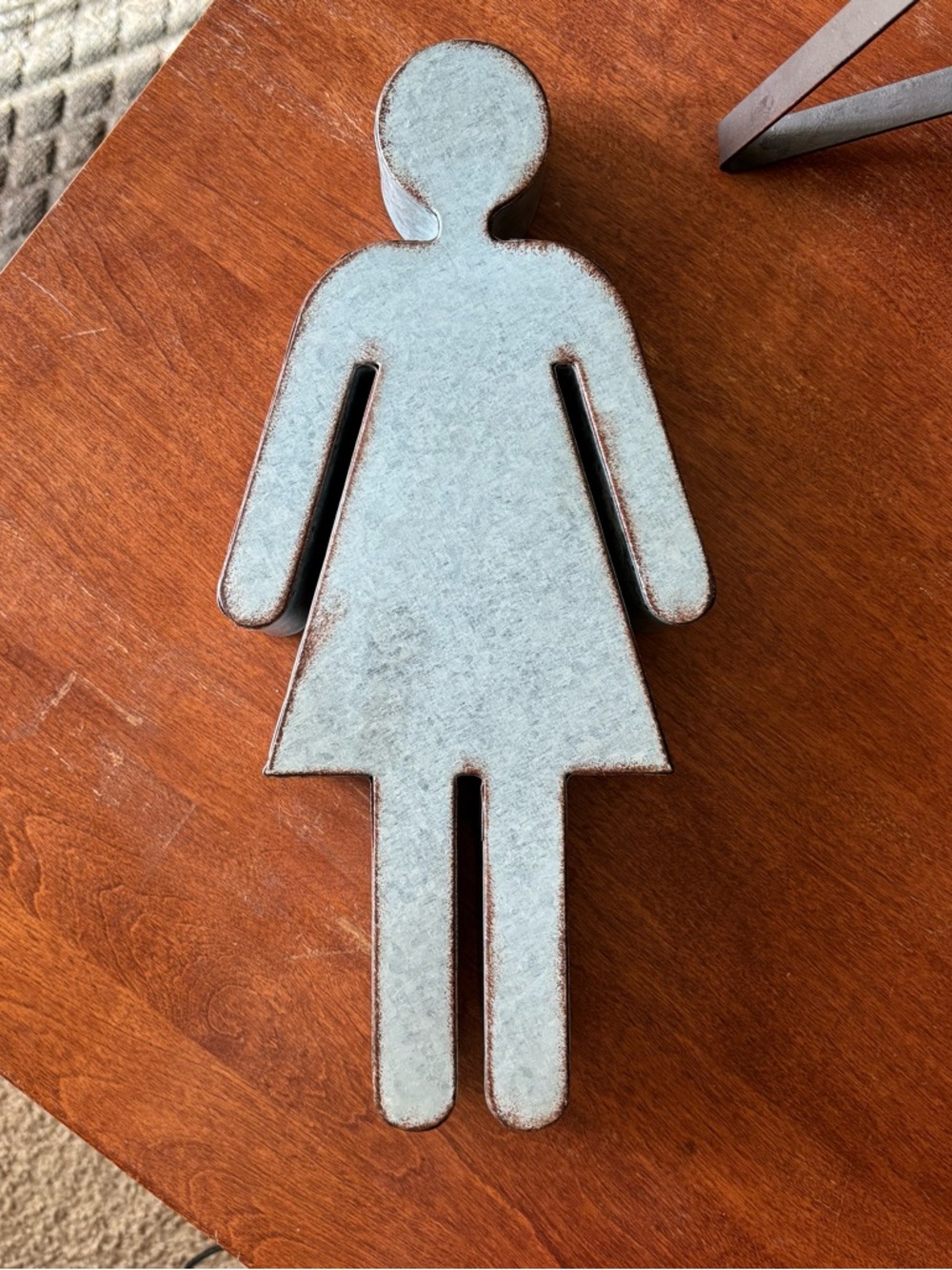 Hobby Lobby Woman Shape 14” Galvanized Steel Figure Wall Art